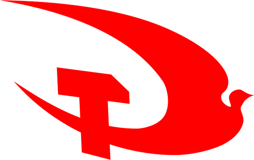 Hammare och Dove kommunistiska ikonen vektorgrafik