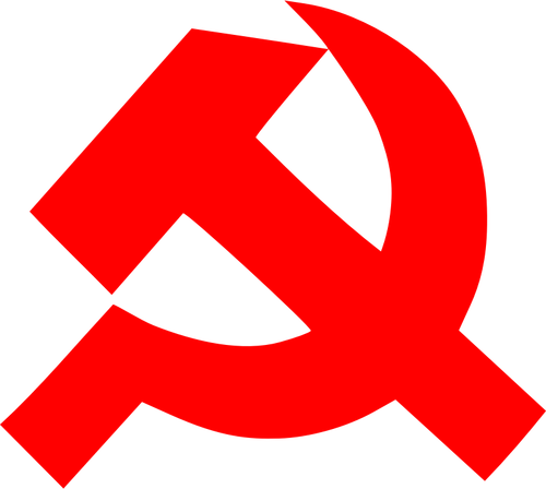 Kommunismen tecken på tjocka hammaren och skäran vektor ClipArt