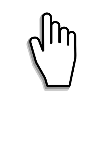 Ilustración de vector de cursor de mano
