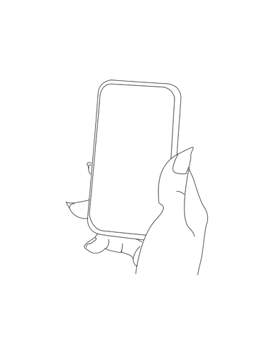 Ruka s smartphone vektorový obrázek