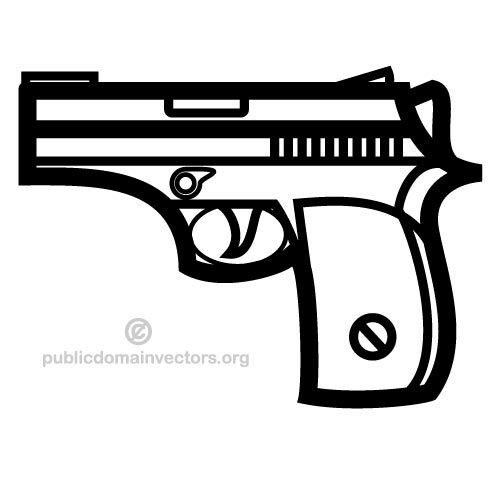 Desenho vetorial de pistola