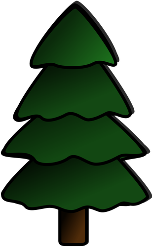Árbol de Navidad de color dibujo vectorial
