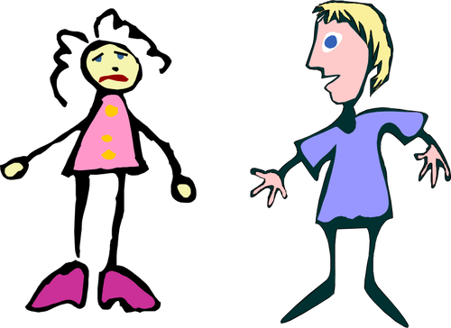 Vektorové ilustrace postavičkami dětí
