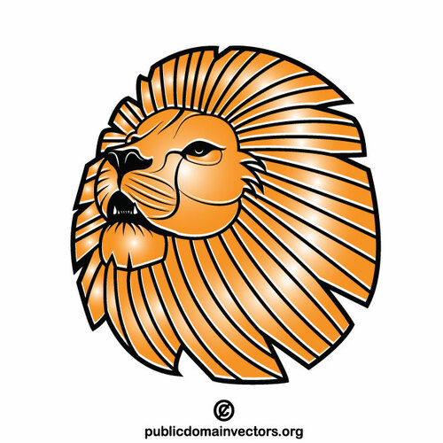Heraldische Löwe Gold Farbe
