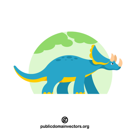 Dinosauro con il corno