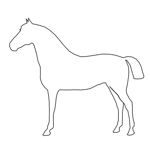 Erittäin yksinkertainen hevosvektorikuva