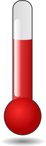 온도계 튜브 빨간 벡터 그래픽