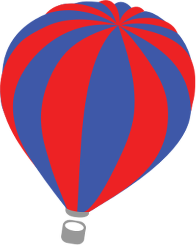 Vector afbeelding van rode en blauwe luchtballon