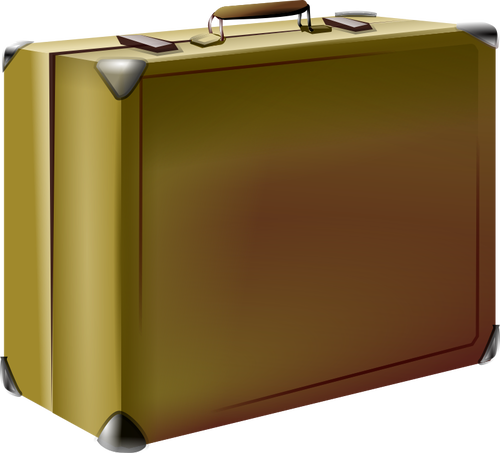 Векторные иллюстрации коричневый чемодан старый стиль