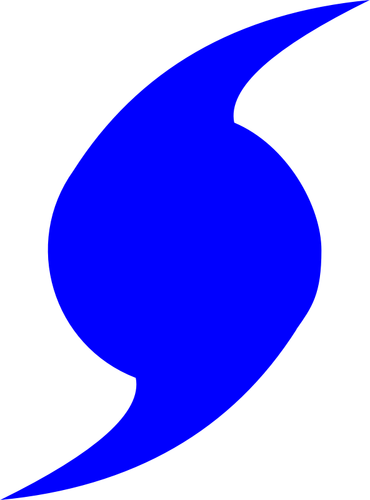 Grafika wektorowa niebieski huraganu ikona