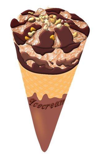 Îngheţată de ciocolată grafică vectorială