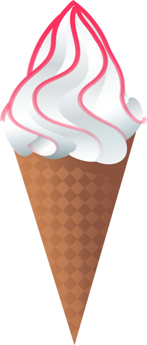 एक कोन में आइसक्रीम के वेक्टर क्लिप आर्ट