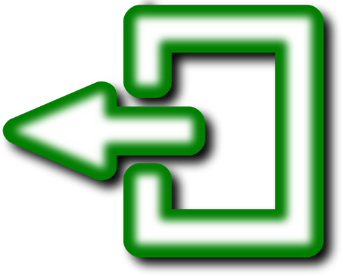 Glühend Ausfahrt Symbol Vektor-ClipArt