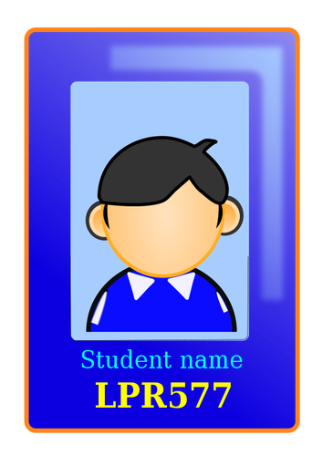 Imagem de vetor de bilhete de identidade de estudante