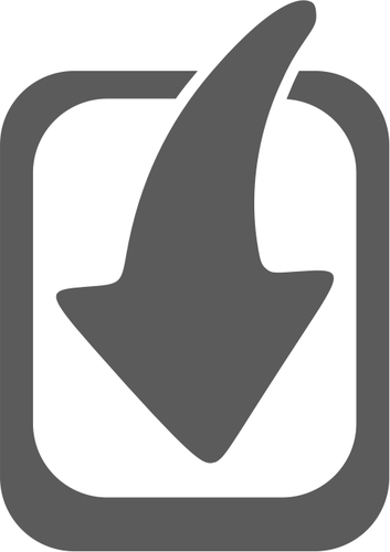 Vector clip art of square grey import icon