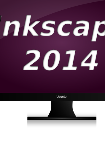 Монитор компьютера с Inkscape векторный фон