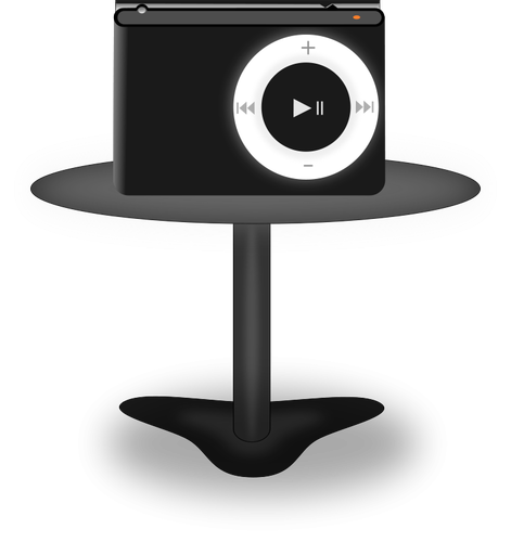 Media player on stand vector clip art
