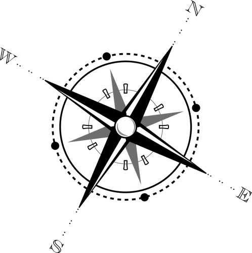 Kompas vector pictogram