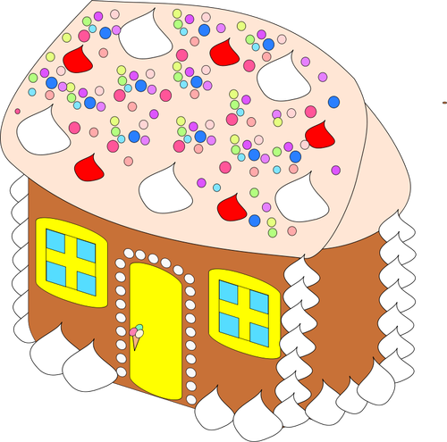 Ilustraţie vectorială de casă dulce