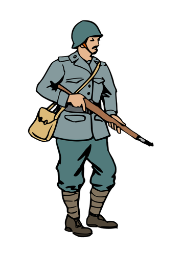 Włoski żołnierz WW2 wektor