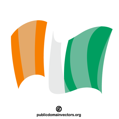 Nationalflagge der Elfenbeinküste weht