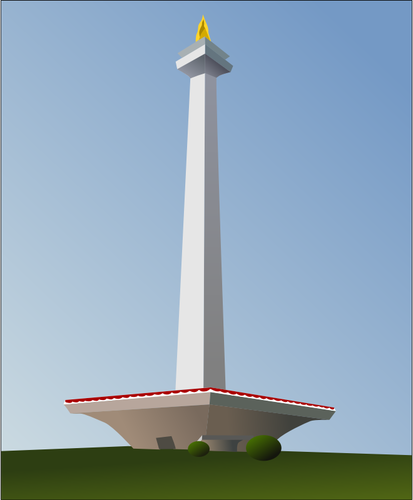 Il monumento nazionale in illustrazione vettoriale Indonesia