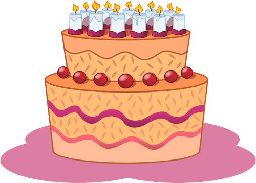 Tort urodzinowy obraz wektor