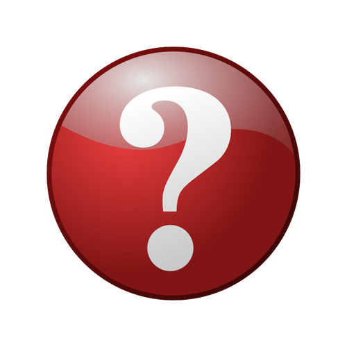 Red question mark sign vector image