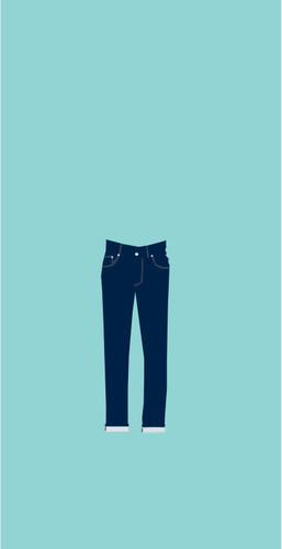 ターコイズの背景に簡単なジーンズのベクター クリップ アート