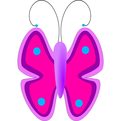 Cartoon pink vector image