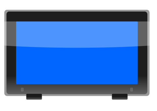 LCD widescreen monitor vector image