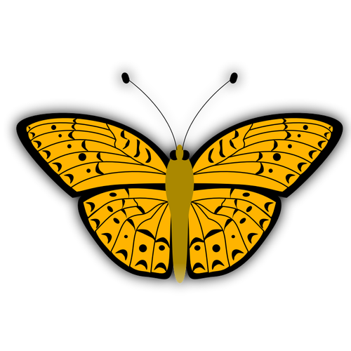 Image vectorielle de papillon orange motif