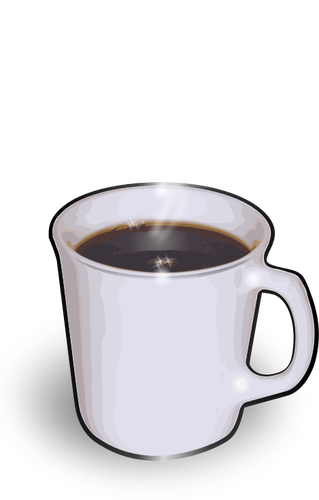 Векторные картинки белый чашка горячего кофе