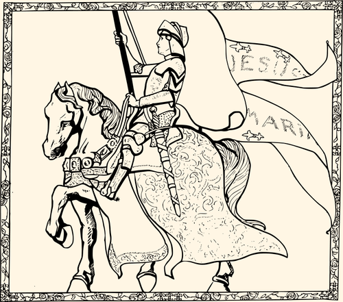 Joan of Arc muotokuva vektori kuva
