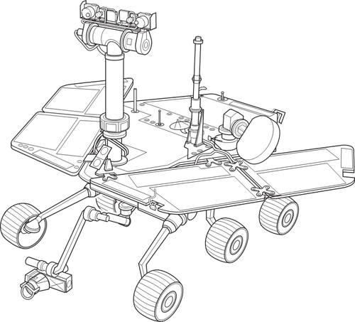 NASA Exploration Rover Fahrzeug Vektor-ClipArt