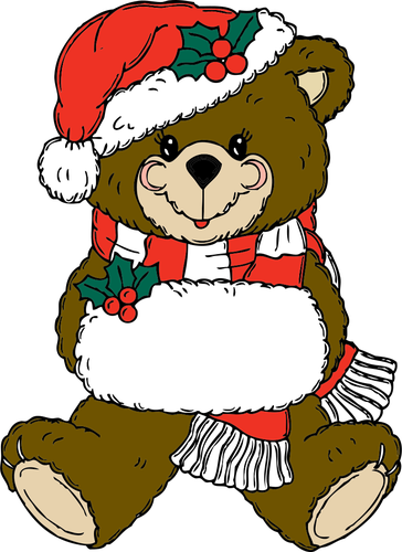 Рождественский медведь векторное изображение