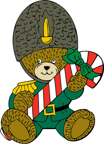 Weihnachten-Guard-Bär-Vektor