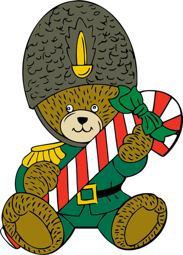 Christmas guard bear vector