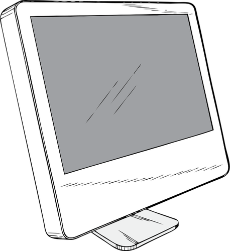 Computer-Flachbildschirm-Vektor-Bild
