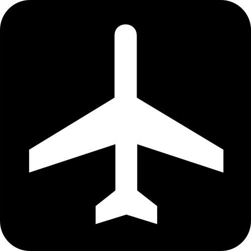 Piktogram för flygplatsen vektorbild