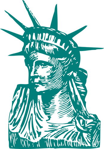 Estátua de desenho vetorial de liberdade
