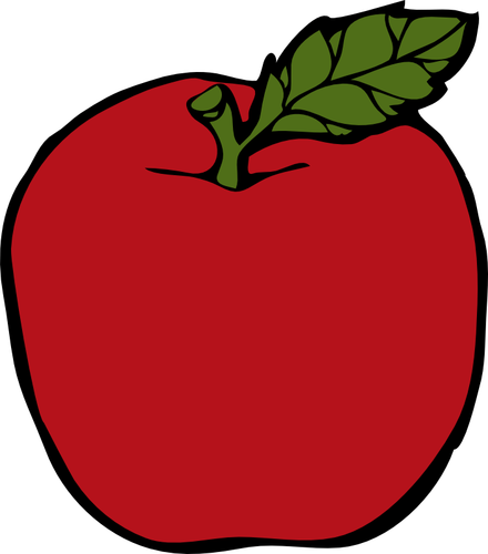 Image clipart vectoriel pomme rouge