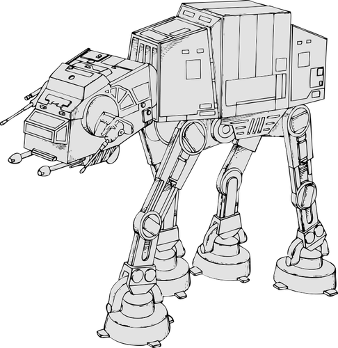 Imperial AT-AT Walker-Vektor-illustration