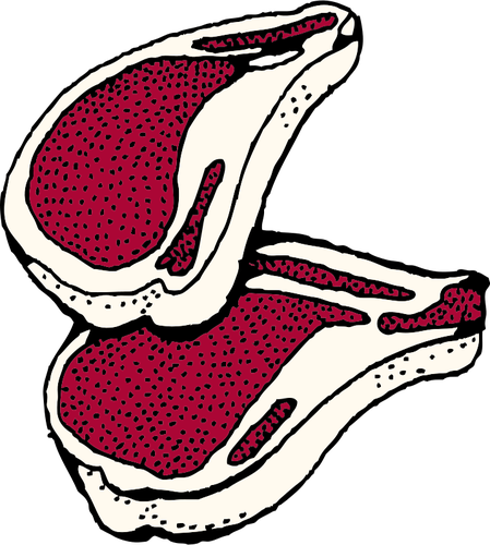 Vector image of meat chops