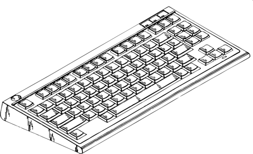 Vector clip art of typing input device