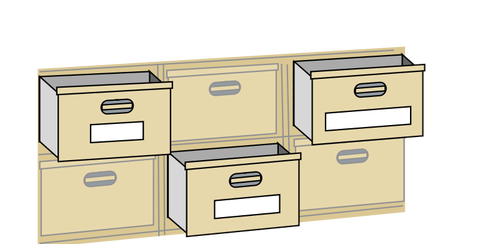 File cabinet drawers vector illustration
