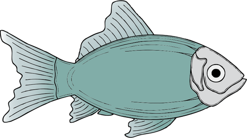 Универсальный голубой рыбы векторные иллюстрации