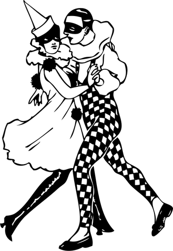 Couple dansant vector clip art