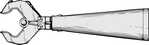 Immagine vettoriale della vista laterale mano meccanica