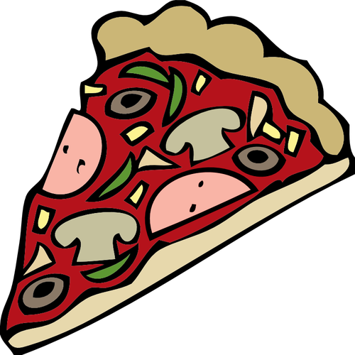 Rebanada de imágenes prediseñadas pizza vector
